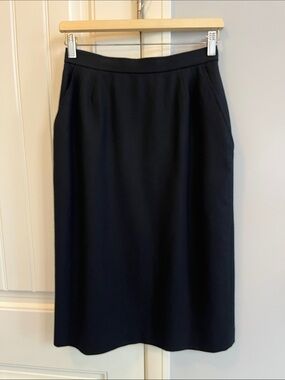 Evan-Picone Classic Black Women’s Wool Skirt 8
